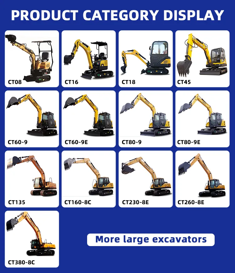 0.8 Ton Crawler Small Digger Mini Excavator Price for Sale