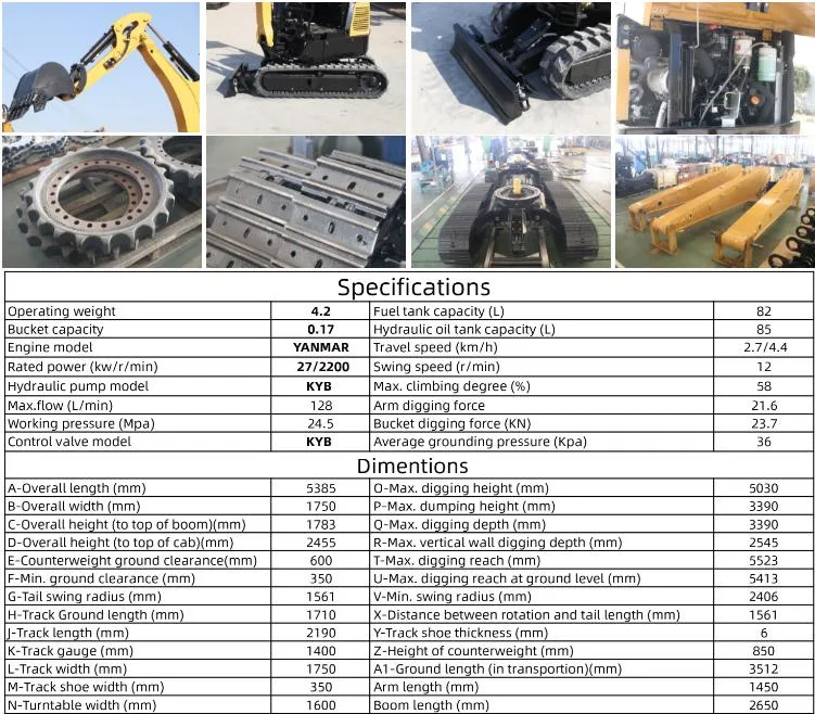 0.8 Ton Crawler Small Digger Mini Excavator Price for Sale