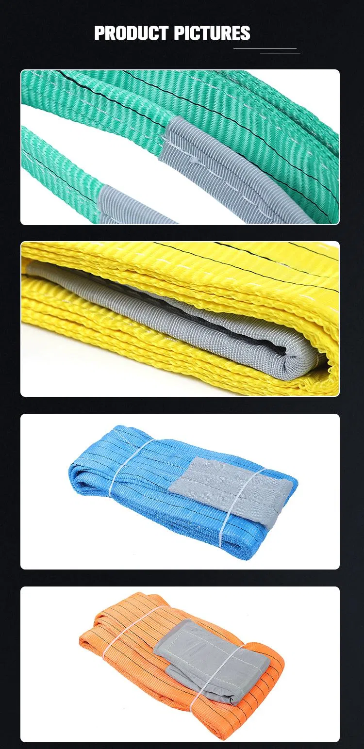 1-10t Safety Flat Eye Webbing Belt Straps Lifting Sling