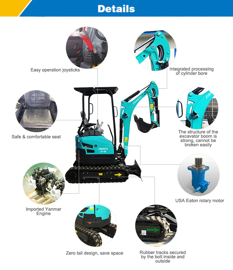 1.8t Final Drive Mini Excavator Micro Excavator Jt20