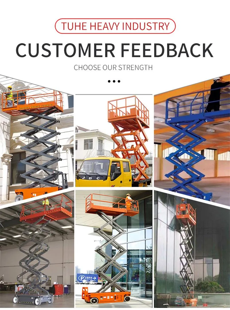 10m Height Load 380kg Electric Hydraulic Scissor Lift Platform