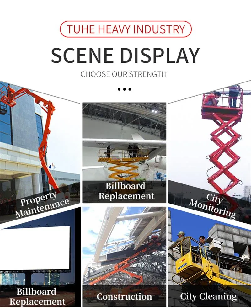 10m Height Load 380kg Electric Hydraulic Scissor Lift Platform