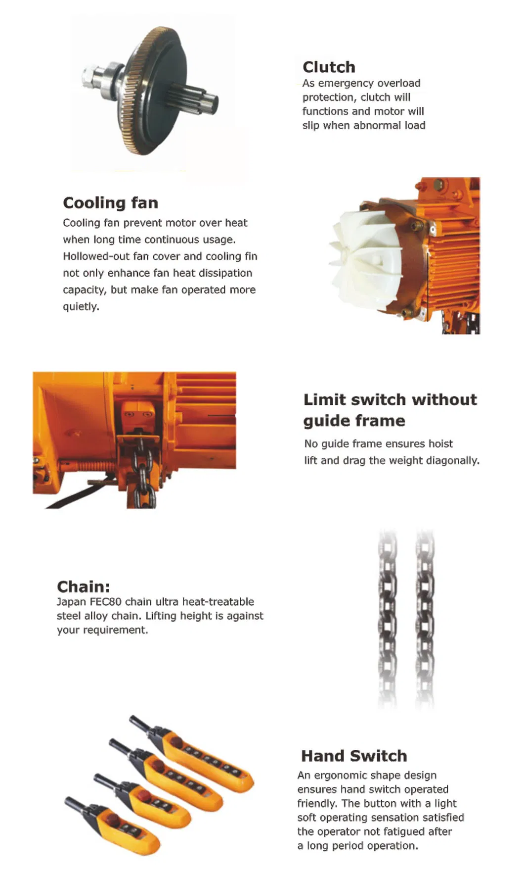 10ton Low Clearance Monorial Electric Chain Hoist