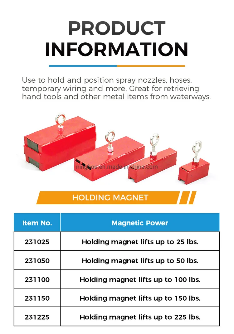 150 Lbs Underwater Fishing Magnet Holding and Retrieving Holding Magnet with Eyebolt