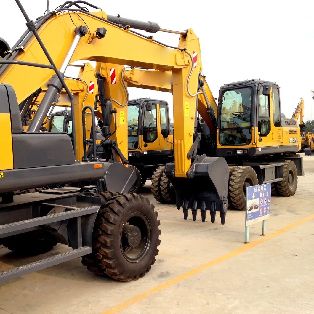 21 Ton Hydraulic Digger Excavator Xe210wb Mini Digger Wheel Excavator for Sale