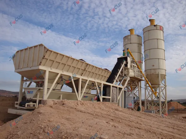 25cbm, 35cbm, 50-60cbm, 75cbm, 100-120cbm/H Mobile Concrete Mixing Plant with Simens PLC and Schneider Electrical