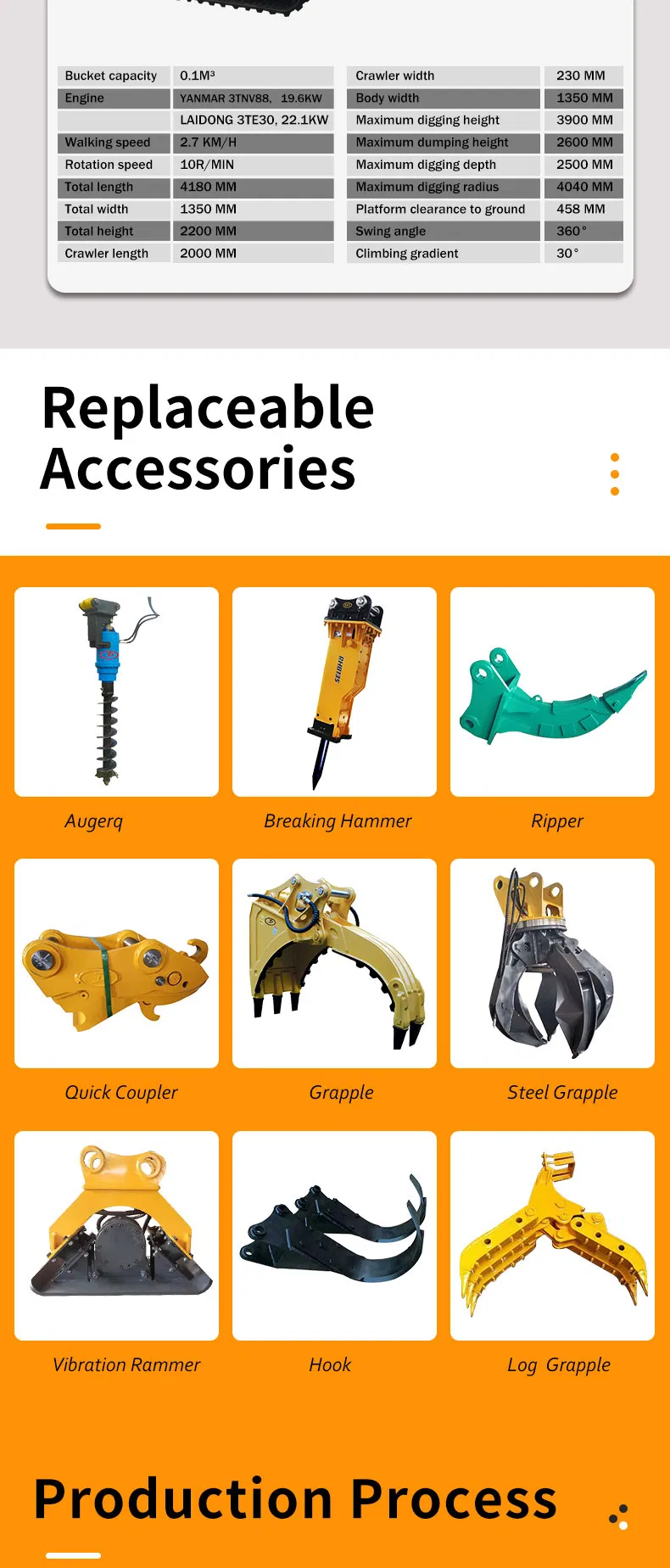 3ton Yuchai Mini Excavator Hx30 Crawler Excavators with Spare Parts for Sale