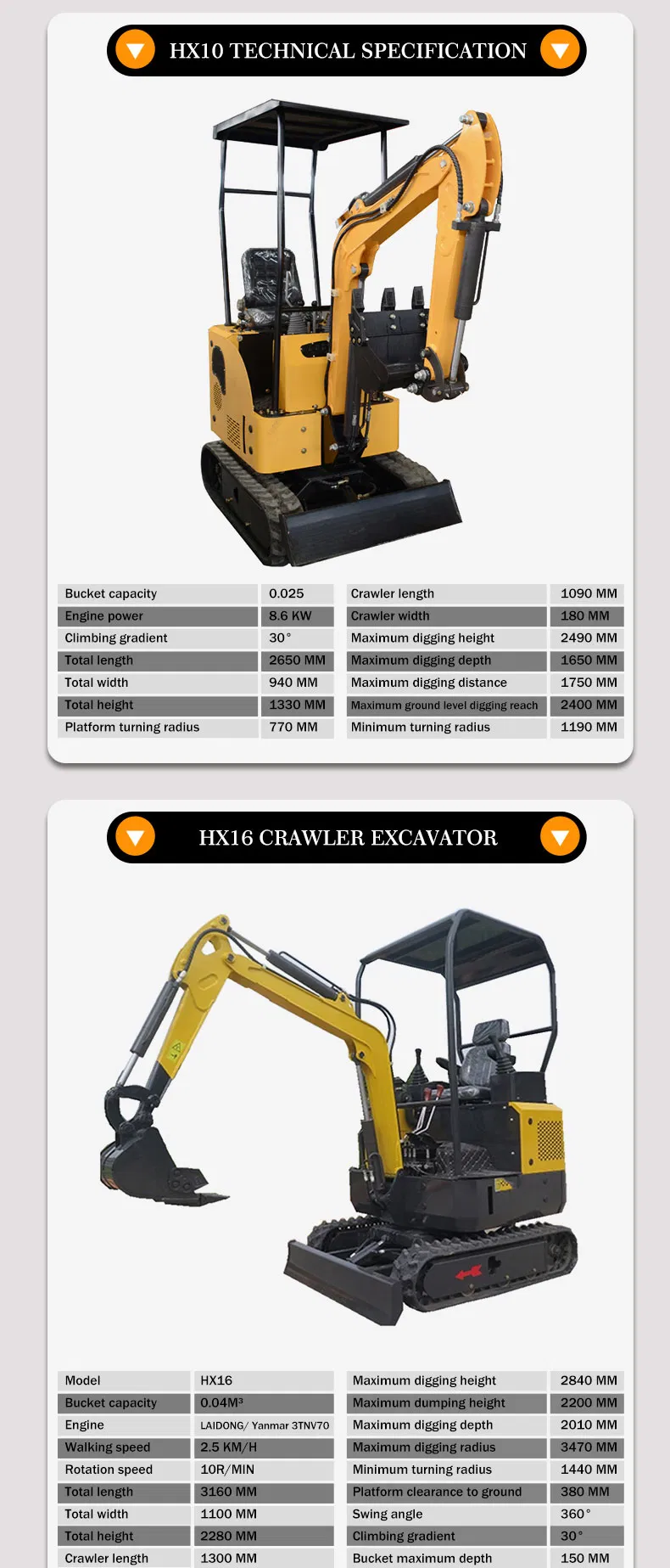 3ton Yuchai Mini Excavator Hx30 Crawler Excavators with Spare Parts for Sale
