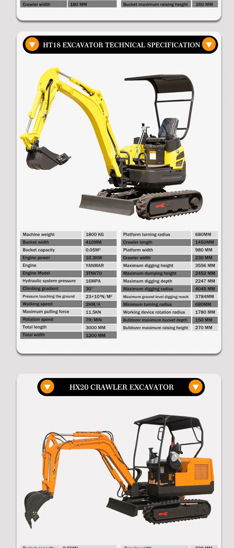 3ton Yuchai Mini Excavator Hx30 Crawler Excavators with Spare Parts for Sale