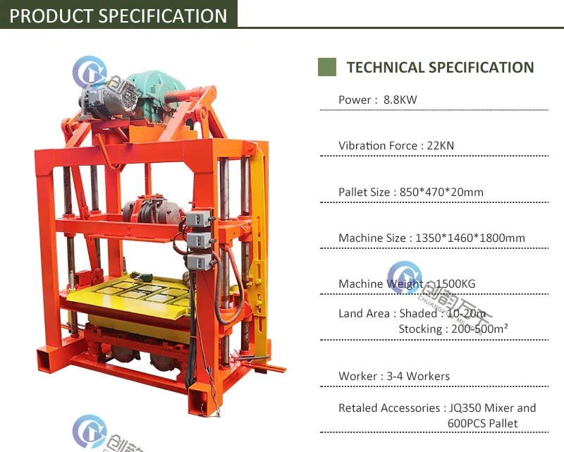 4-40 Brick Machine Manual Fly Ash Brick Making Machine