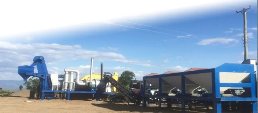 40L-175L Per Hour Bitumen Mixer Mobile Asphalt Mixing Plant