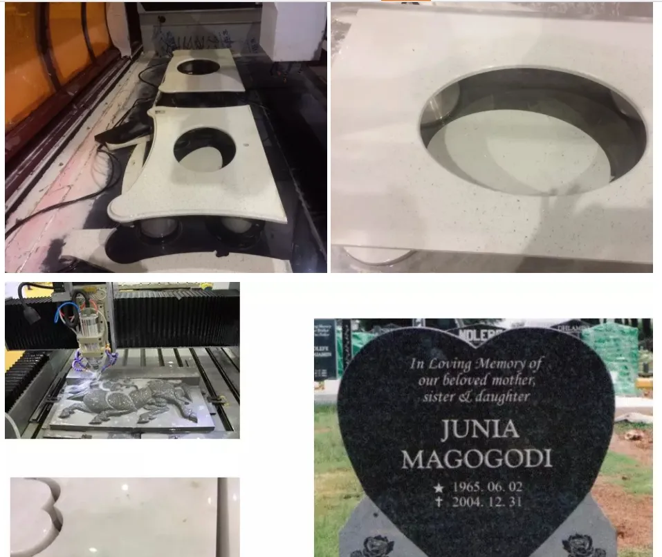5.5kw Water Cooling Spindle Ceramic Tile CNC Limestone Engraving Machine