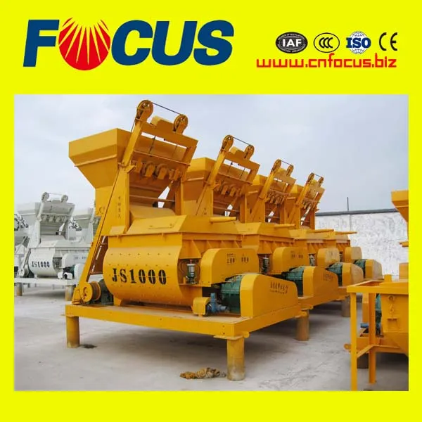 500L, 750L, 1000L, 1500L, 2000L Twin Shaft Concrete Mixer