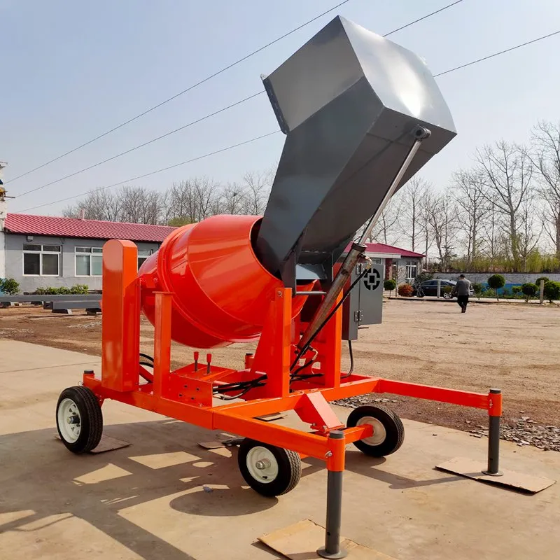 800L Hydraulic Portable Concrete Mixer with Hooper