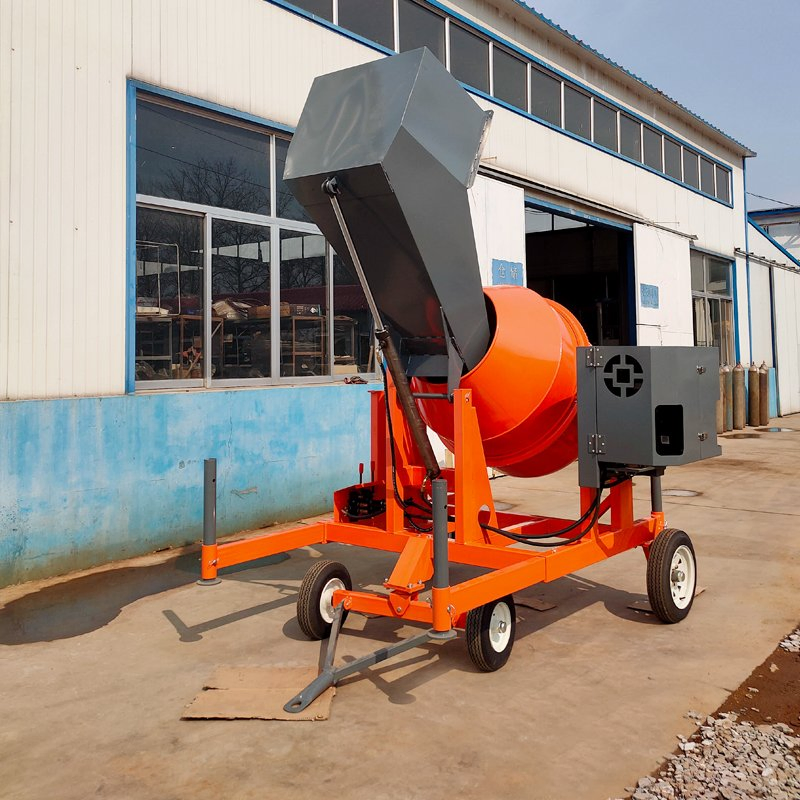 800L Hydraulic Portable Concrete Mixer with Hooper