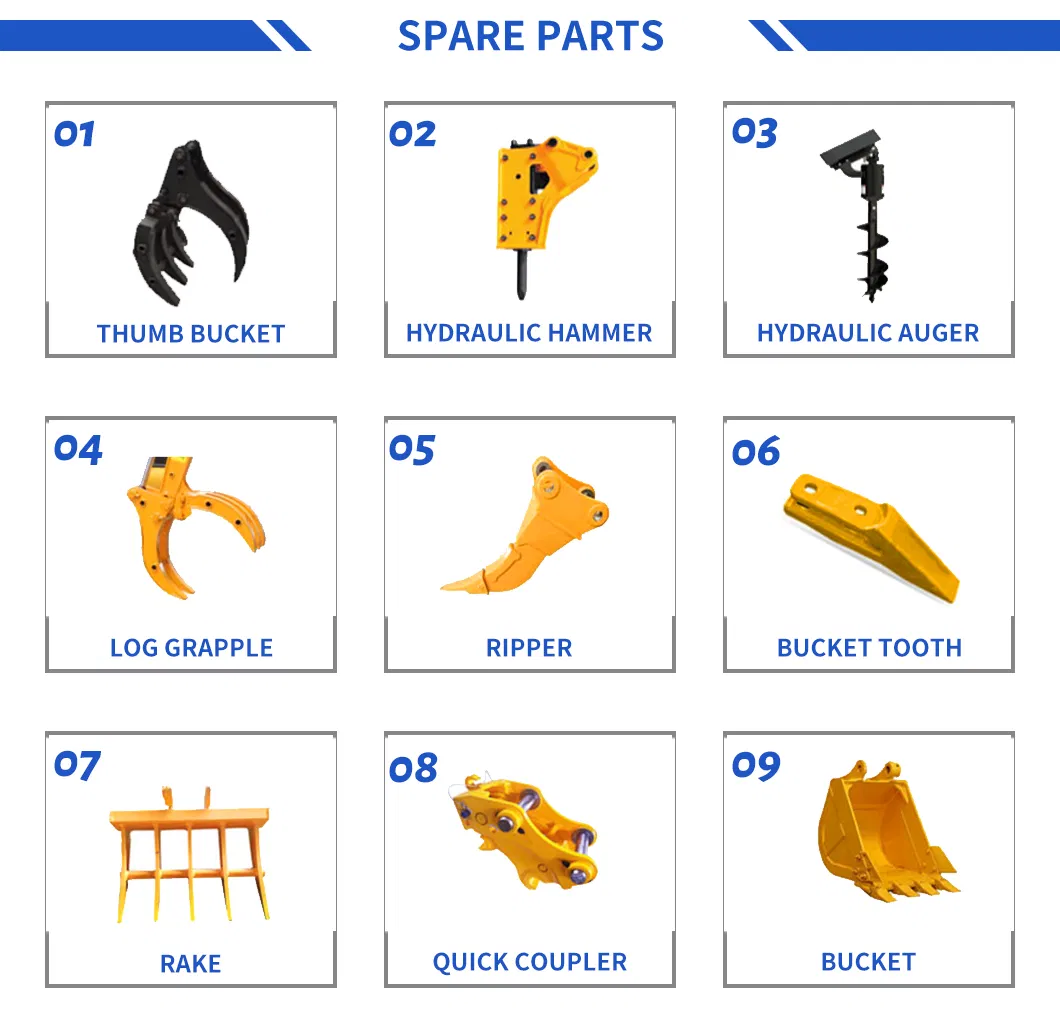 Agricultural Machinery Hydraulic Small Digger Rubber Track Excavator