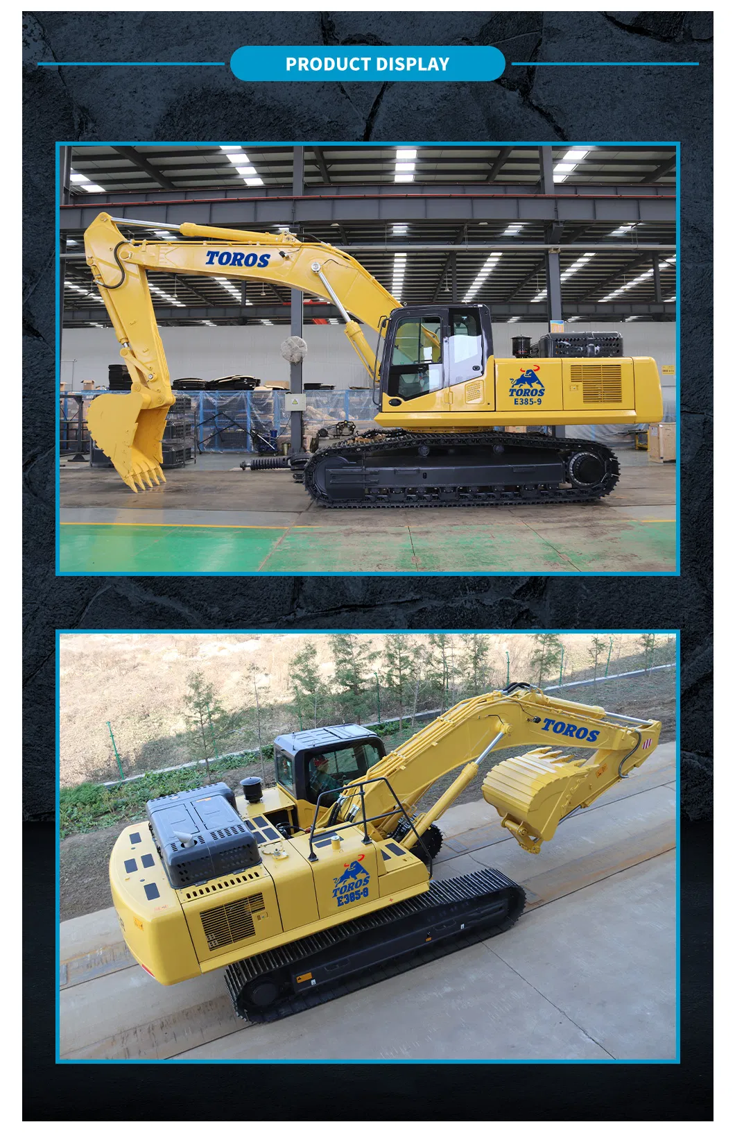 Brand New Grapple Bucket Se370LC Excavator 37ton Crawler Excavator for Scrap