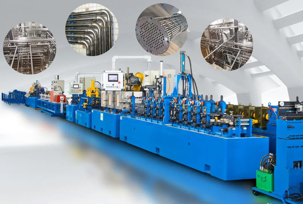 Bright Annealing Stainless Steel Tube Mill Thin Corrugated Metal Pipe Manufacturing Machine
