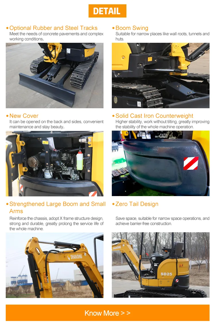 Cheap Price 2.5 Ton Tailless Mini Crawler Excavator 2500 Kg Mini Digger Mini Excavadora Mini Excavator