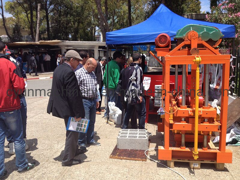 Cheap Staionary Manual Concrete Hollow Block and Solid Pavers Making Machine in Nigeria (QTJ4-40)
