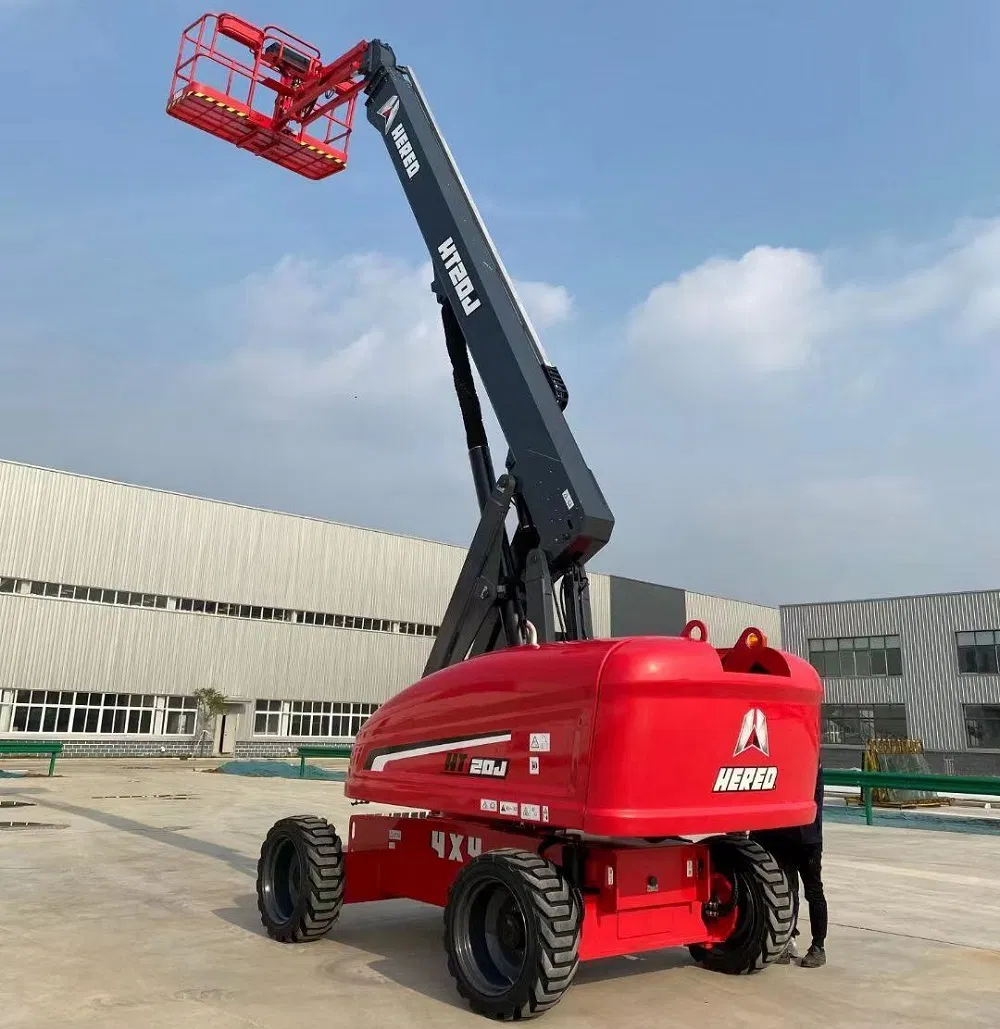 China Good Quality Ht20j 20m 22m 26m 28m Telescopic Straight Boom Lift Aerial Work Platform