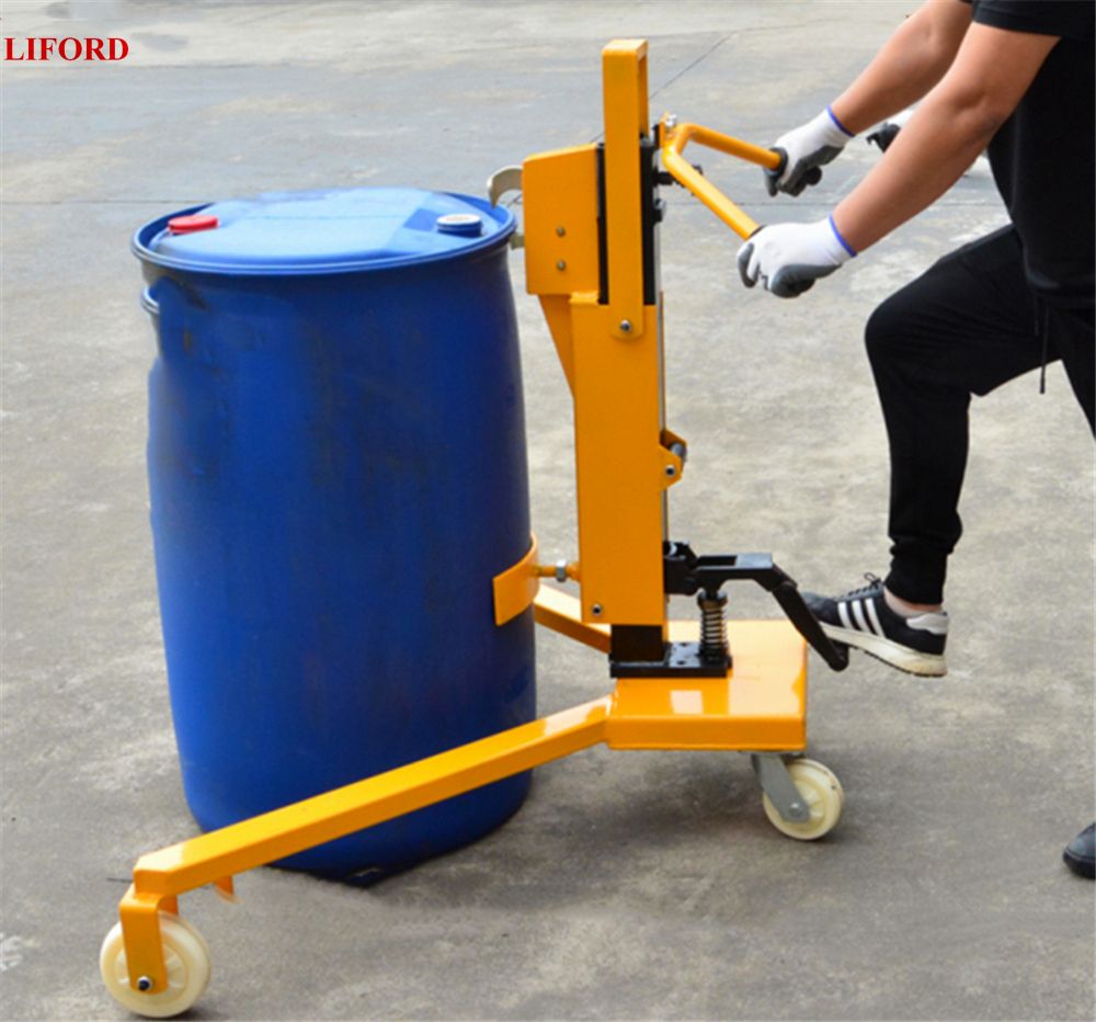 China Manufacturer 350kg Dt350c Economic Hydraulic Drum Pallet Truck