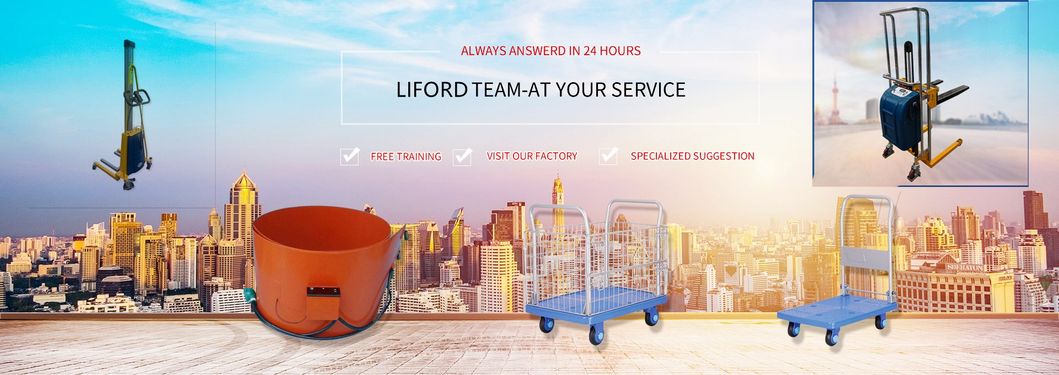 China Manufacturer 350kg Dt350c Economic Hydraulic Drum Pallet Truck