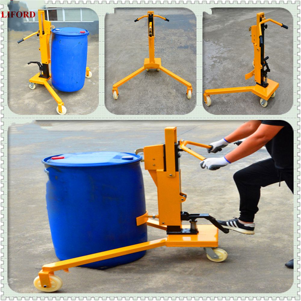 China Manufacturer 350kg Dt350c Economic Hydraulic Drum Pallet Truck