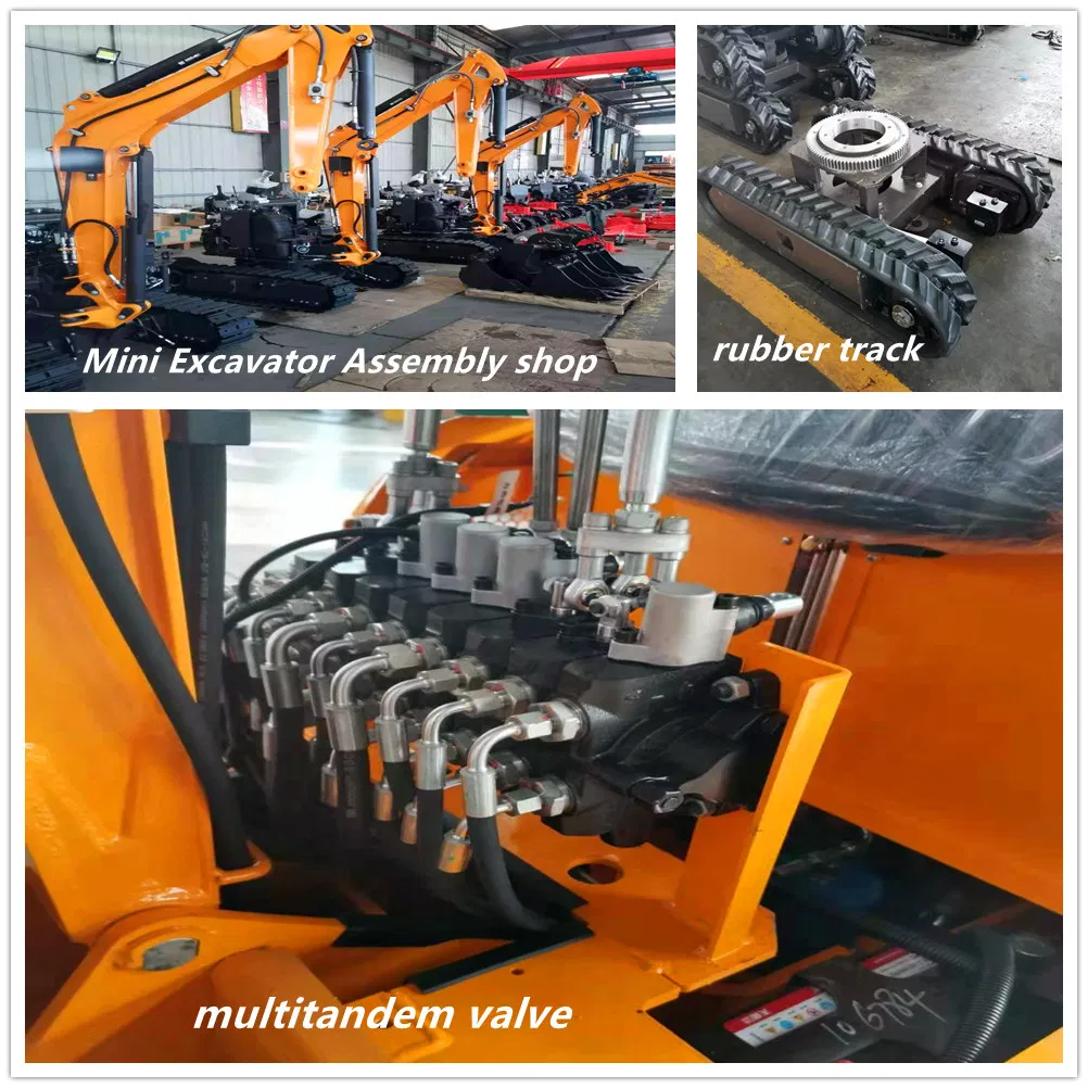 China Manufacturers Mini Excavator 1.8 Ton with 0.045 Cbm Bucket Mini Digger Crawler Excavators Machine