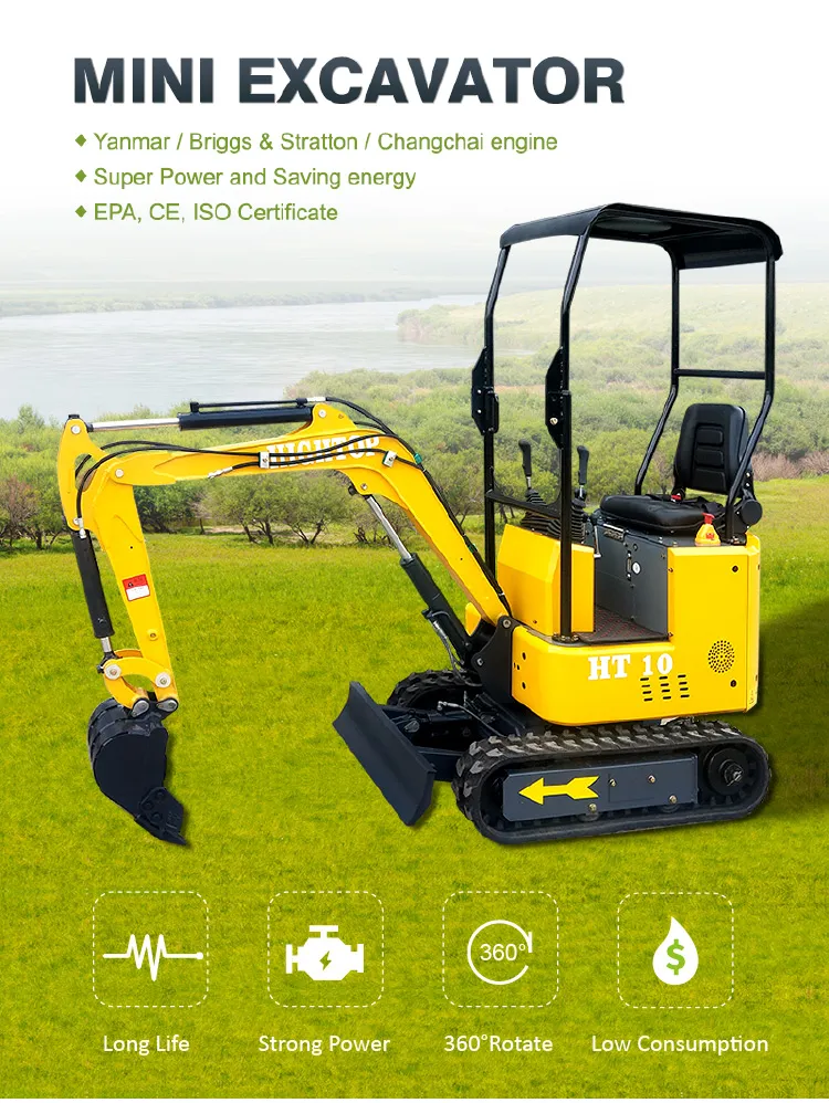 China Mini Excavator 0.8t Small Digger 1 Ton Excavator Closed Cab for Sale