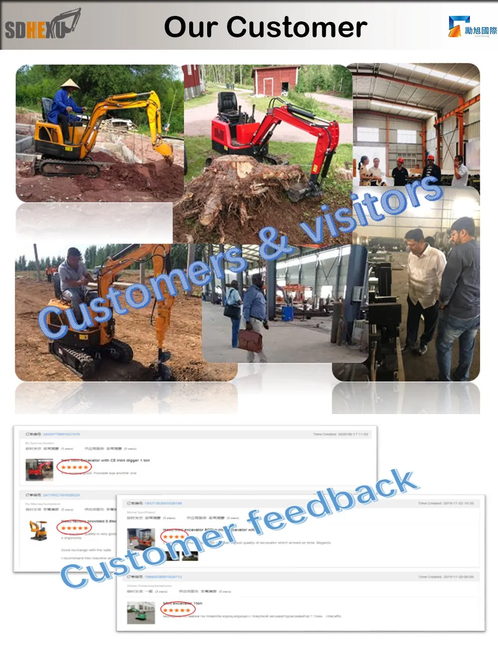 Chineses Factory Supplier Small Mini 1 Ton Diggers Excavators Hx10