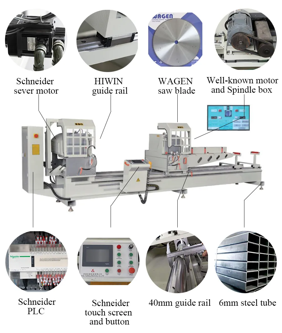 CNC Aluminum Window Door Double Head Miter Saw Machine