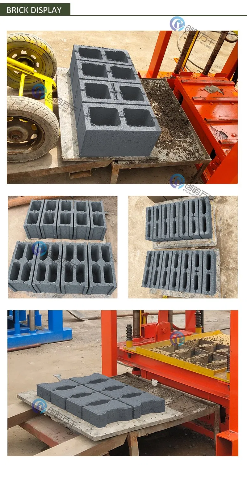 Concrete Block Machine Manual Brick Making Machine Qt 4-40 Hollow Block Baking Machine for Home