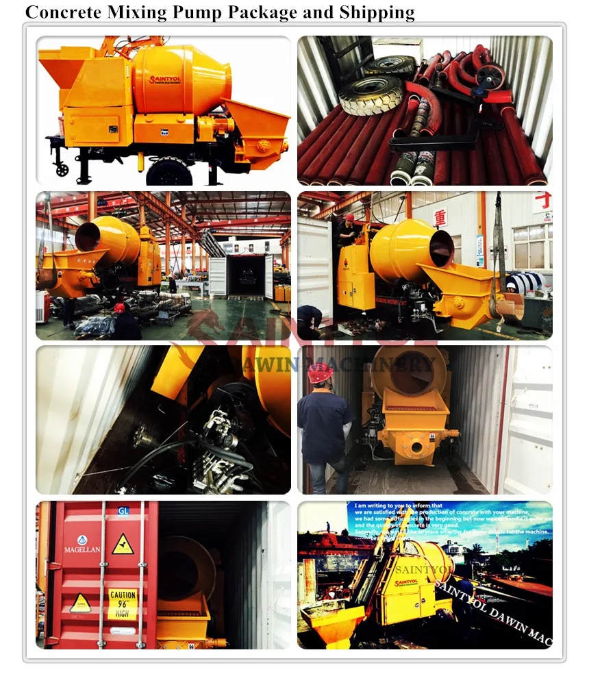 Concrete Pump with Mixer Concrete Mixing Pump Concrete Mixer with Pump All in One Machine