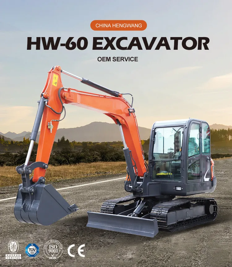 Crawler Steel Excavator 6 Ton Mini Digger with Auger