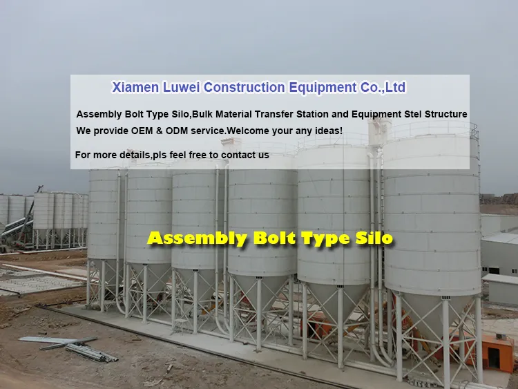Custom Conic Bottom Steel Lime Silos for Construction Industry