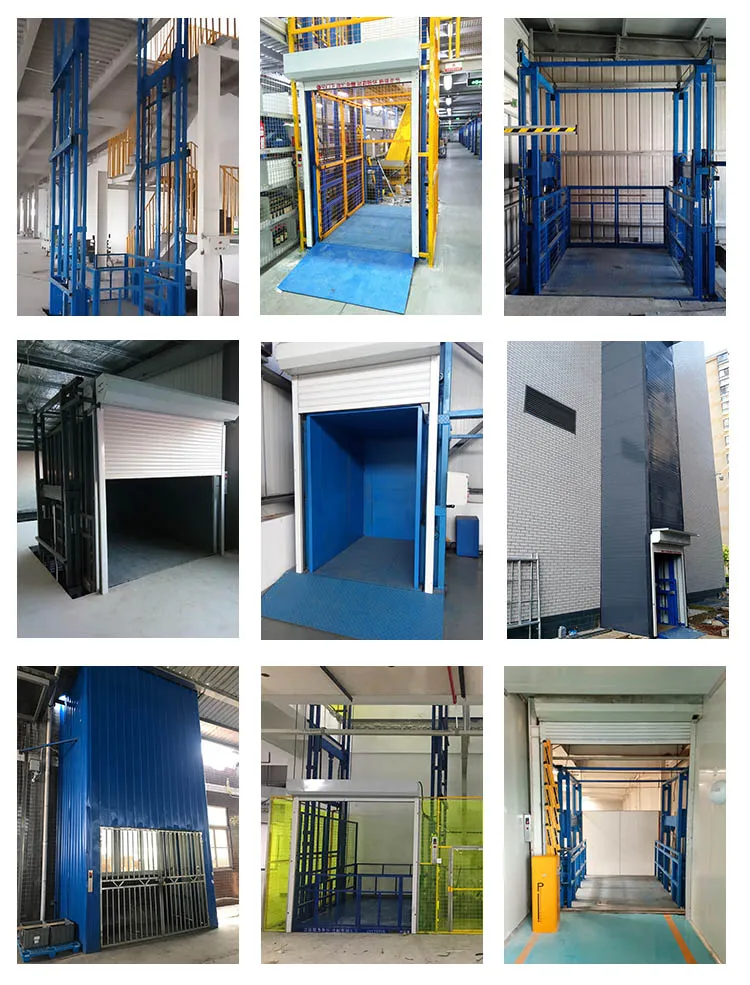 Customizable 1000kg 2000kg 3000kg 5000kg Hydraulic Warehouse Cargo Lift Freight Elevator with Folding Door