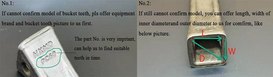 Customized China Supplier Daewoo Forged Bucket Tooth Dh220