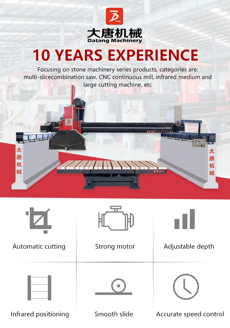 Datang Bridge Saw Granite Marble Stone Slab Tile Cutting Machine