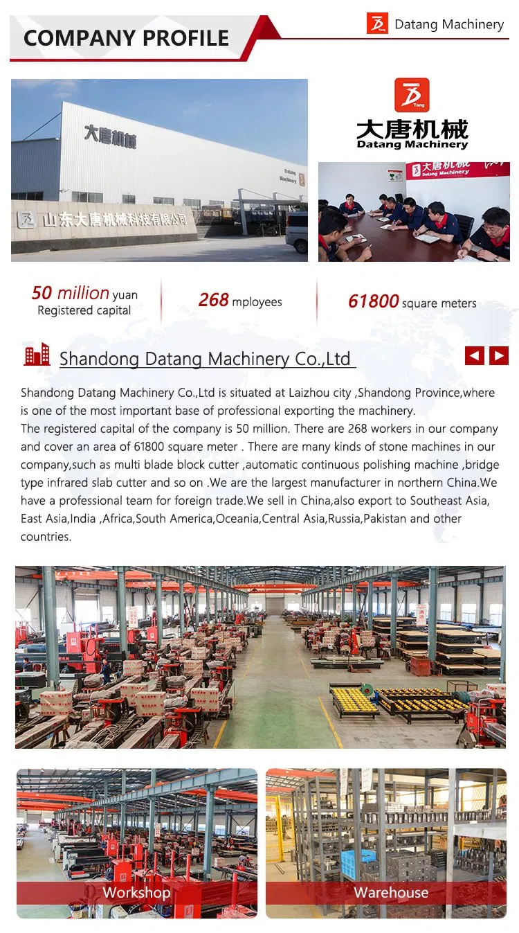 Datang Granite Marble Stone Block Cutter Curbstone Kerbstone Cutting Machine