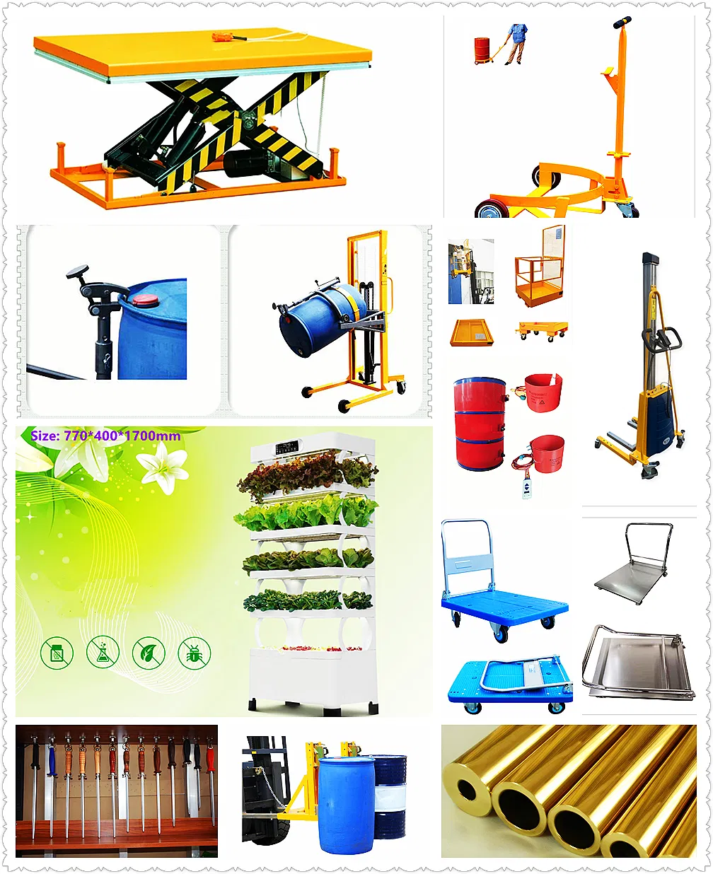 E-Shaped Electric Elevating Lift Platform for Warehouse Material Handling