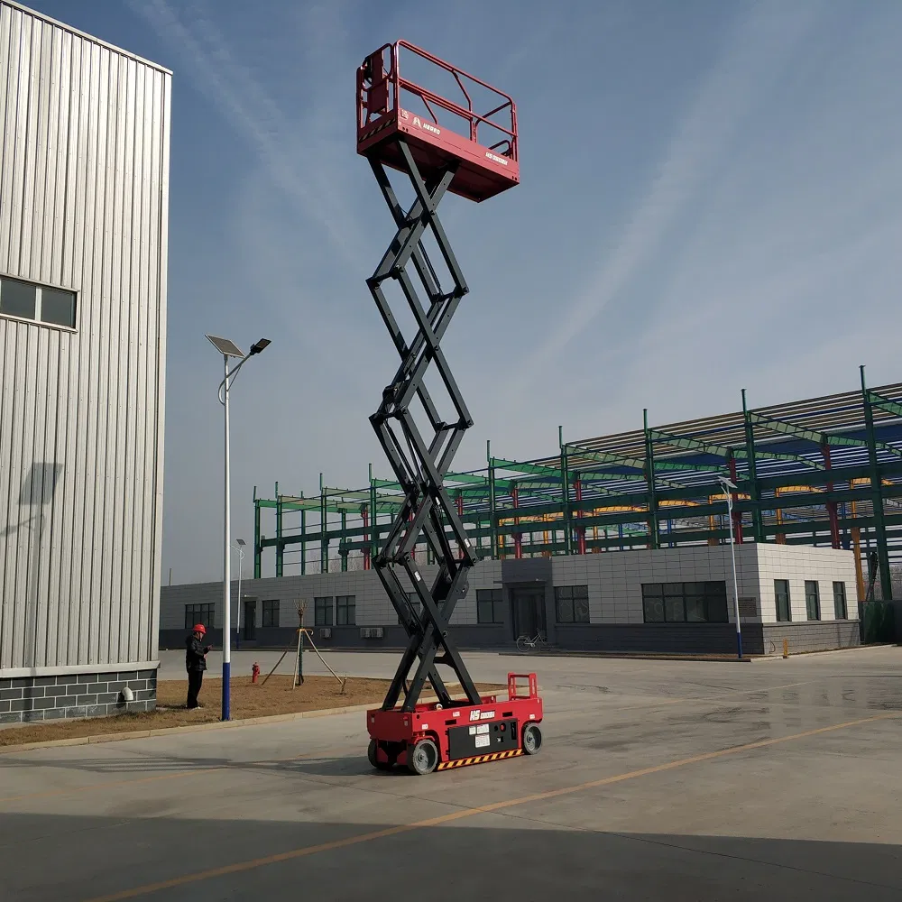 Elevating 8m 10m 12m Hydraulic Manlift Scissor Lift Platform for Building Maintenance
