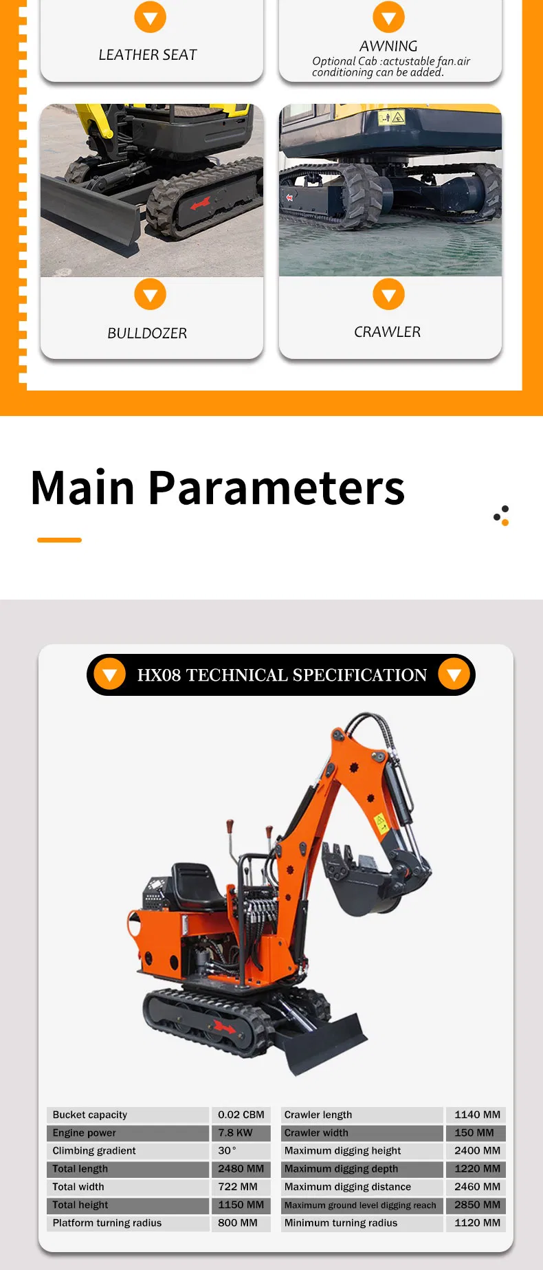 EPA 2.5t to 3.5ton Mini Excavator Digger Cheap China Mini Bagger Euro 5 Engine Escavadora