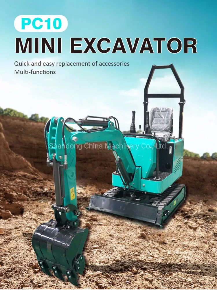 EPA CE Approved Crawler Diesel Engine 1 Ton Mini Excavator Small Diggers for Garden