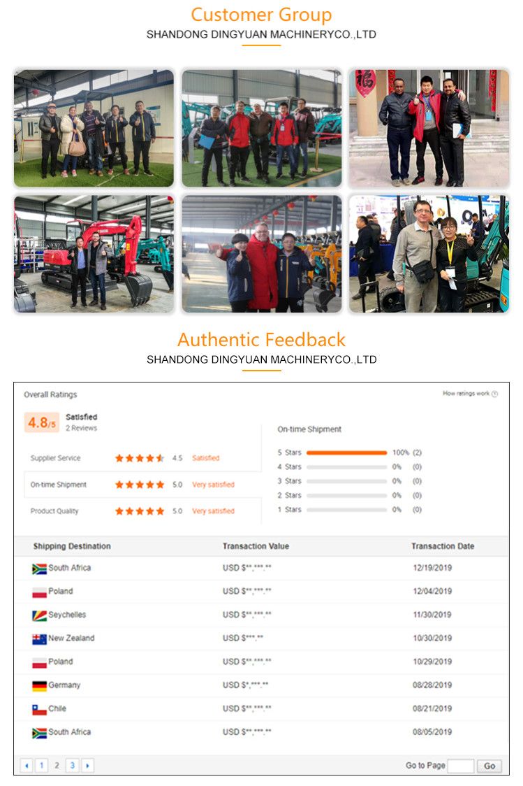 EPA Certificate Towable Backhoe Excavator with Shovel/Ditch Finger/Log Thumb for Sale