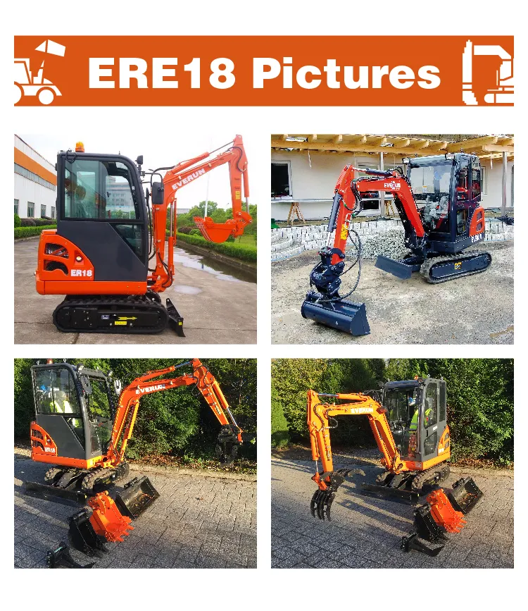 Everun Construction Machinery Ere18 Crawler Bucket Excavator Factory Prices for Sale