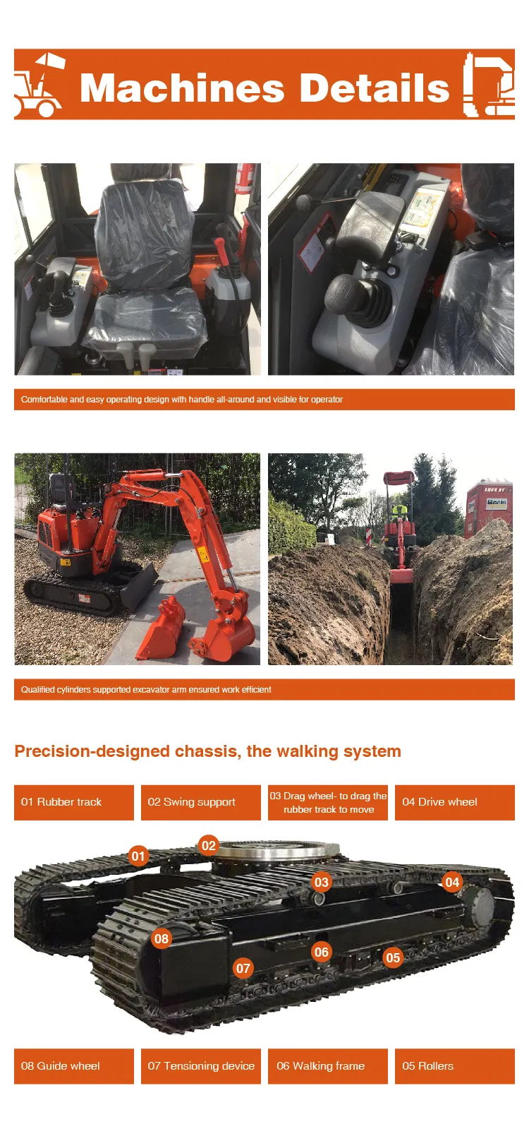 Everun Construction Machinery Ere18 Crawler Bucket Excavator Factory Prices for Sale