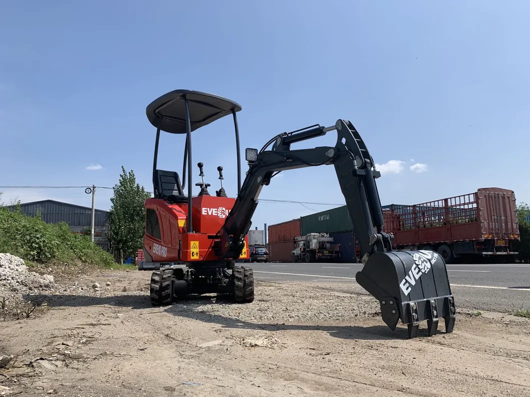 Everun New CE Approved 1ton Mini Crawler Excavator Ere10 PRO Mini Digger with Euro5 Engine and Swing Arm
