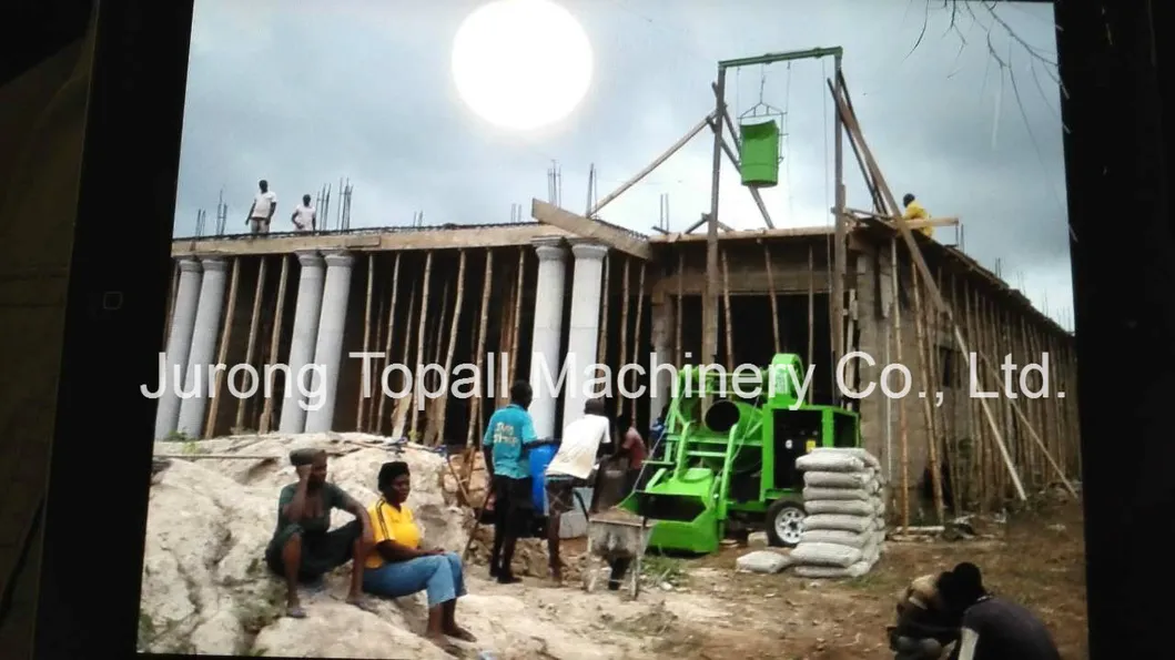 Ghana Accra Self Loading Concrete Mixer with Lifting Winch