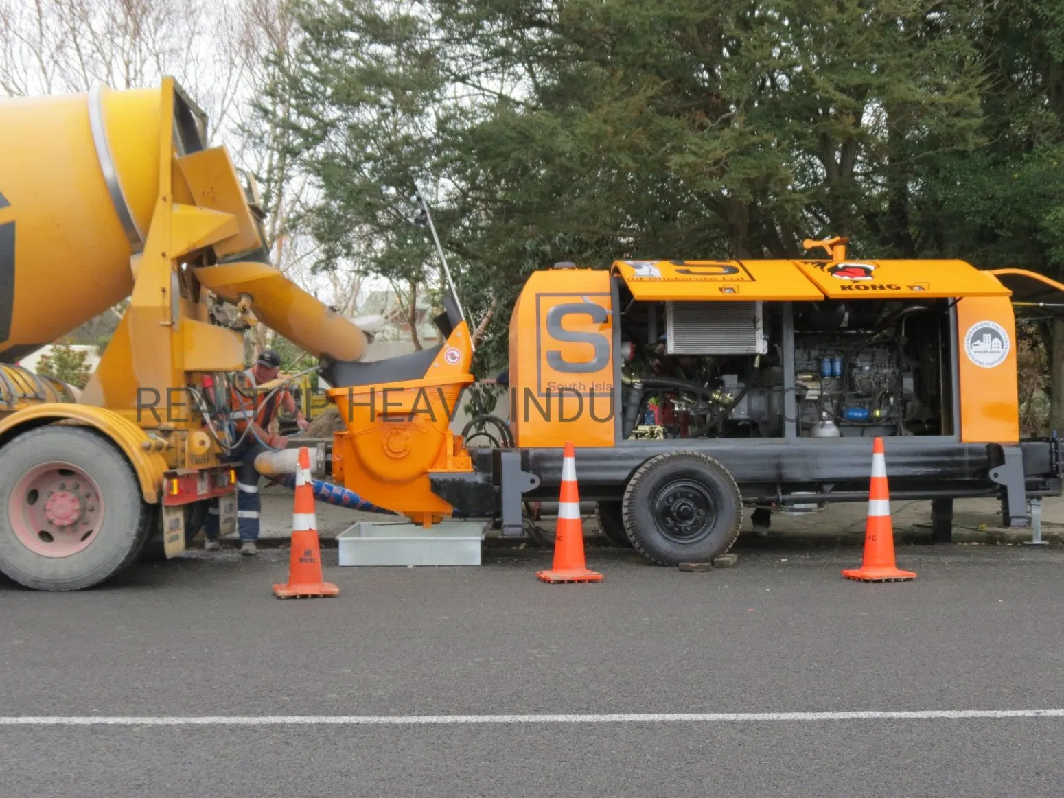 Hbt60.13.90sc Electric Concrete Pump Trailer Mounted From Realtop